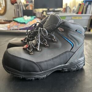 Skechers Work D’Lite - Amasa Women’s 10 W Wide Alloy Toe Boot Gray Blue 475